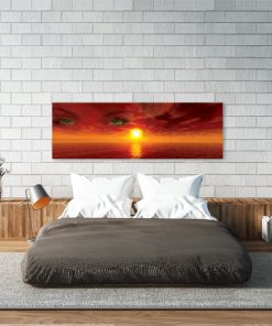 obraz do sypialni z zachodem słońca